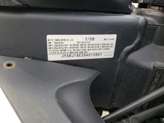 2009 YAMAHA YZFR6 JYARJ16E29A012697
