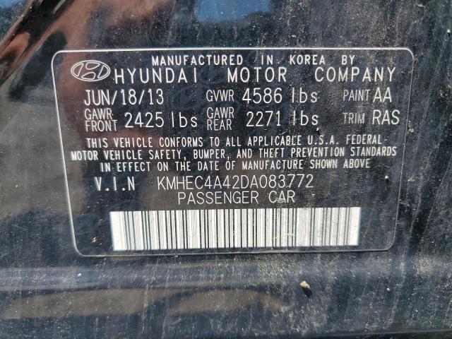 2013 Hyundai Sonata Hybrid VIN: KMHEC4A42DA083772 Lot: 62286564