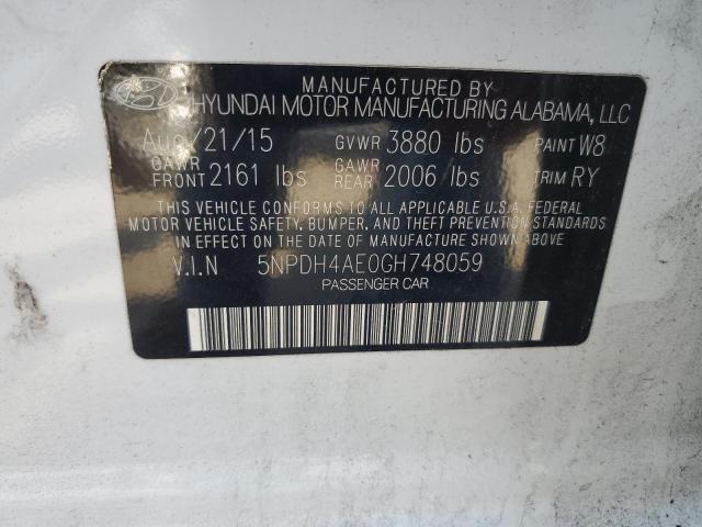2016 HYUNDAI ELANTRA SE - 5NPDH4AE0GH748059