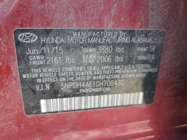 2016 HYUNDAI ELANTRA SE - 5NPDH4AE1GH708430