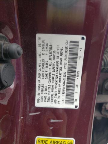 2010 ACURA TL 19UUA8F5XAA012380  64448274