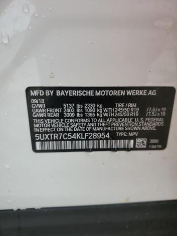 VIN 5UXTR7C54KLF28954 2019 BMW X3, Sdrive30I no.13