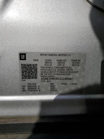 2018 CHEVROLET TRAVERSE L - 1GNEVHKW1JJ249367