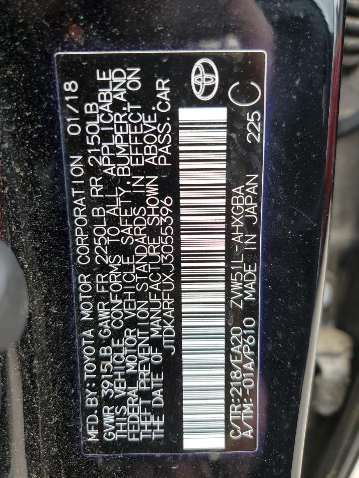 JTDKARFUXJ3055396 2018 Toyota Prius