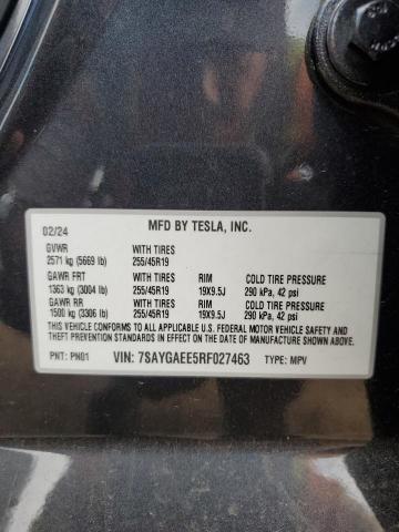 2024 TESLA MODEL Y - 7SAYGAEE5RF027463