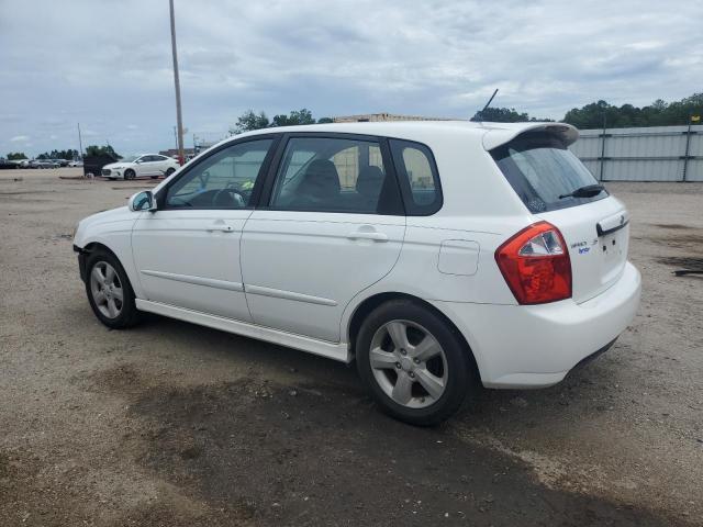 KIA SPECTRA5 5 2008 white hatchbac gas KNAFE161485010382 photo #3