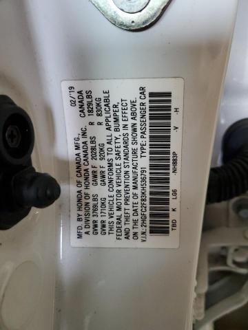 2019 HONDA CIVIC SPOR - 2HGFC2F83KH536791