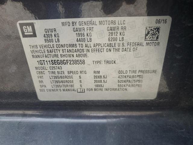 2016 GMC SIERRA C25 - 1GT11SEG8GF238558