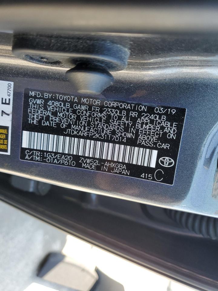 JTDKARFP2K3117014 2019 Toyota Prius Prime