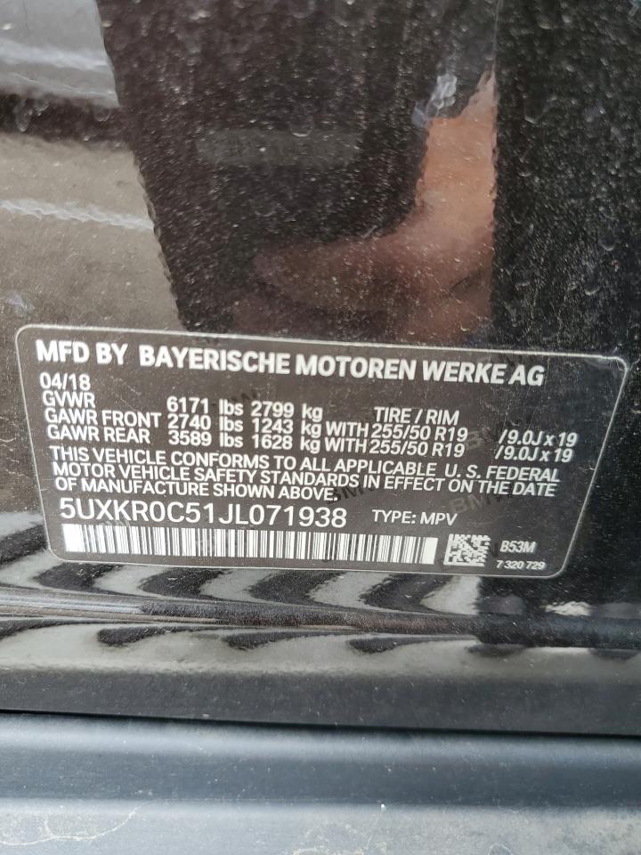 5UXKR0C51JL071938 2018 BMW X5 xDrive35I
