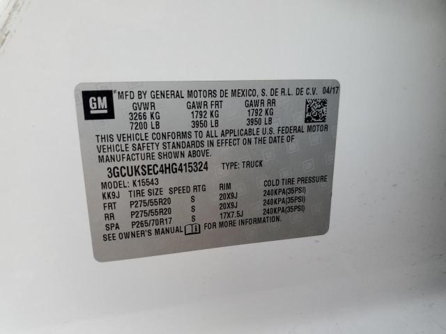 2017 CHEVROLET SILVERADO - 3GCUKSEC4HG415324