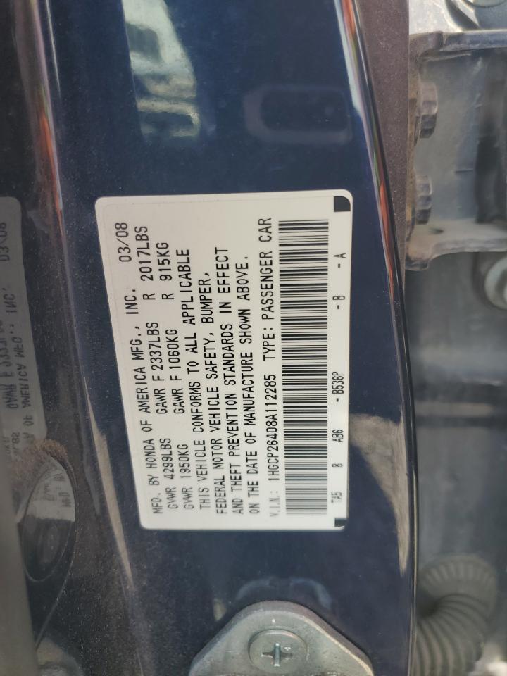 Lot #2876650361 2008 HONDA ACCORD LXP