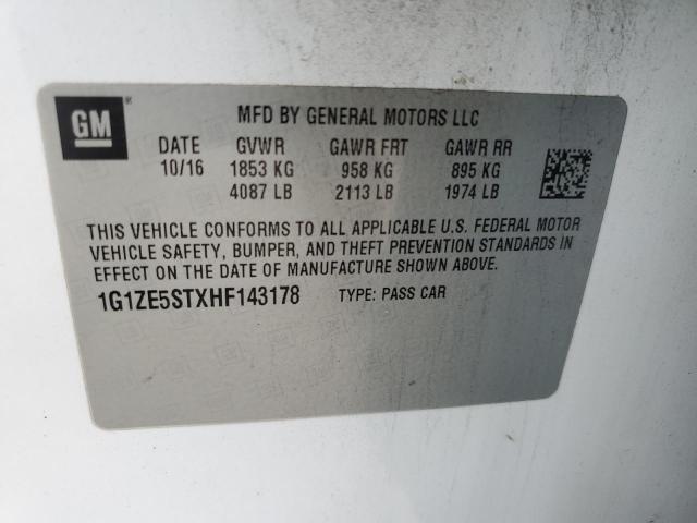 2017 CHEVROLET MALIBU LT - 1G1ZE5STXHF143178