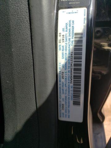 2003 Volkswagen Jetta Gls VIN: 3VWSK69M23M122241 Lot: 61856794