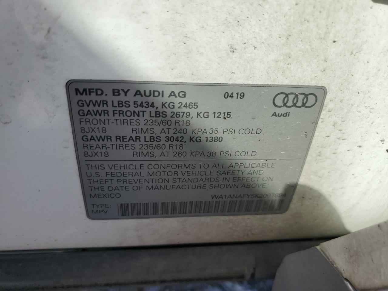 WA1ANAFY5K2097884 2019 Audi Q5 Premium