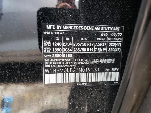 2023 Mercedes-Benz Eqb 300 4Matic VIN: W1N9M0KB2PN019133 Lot: 52324214