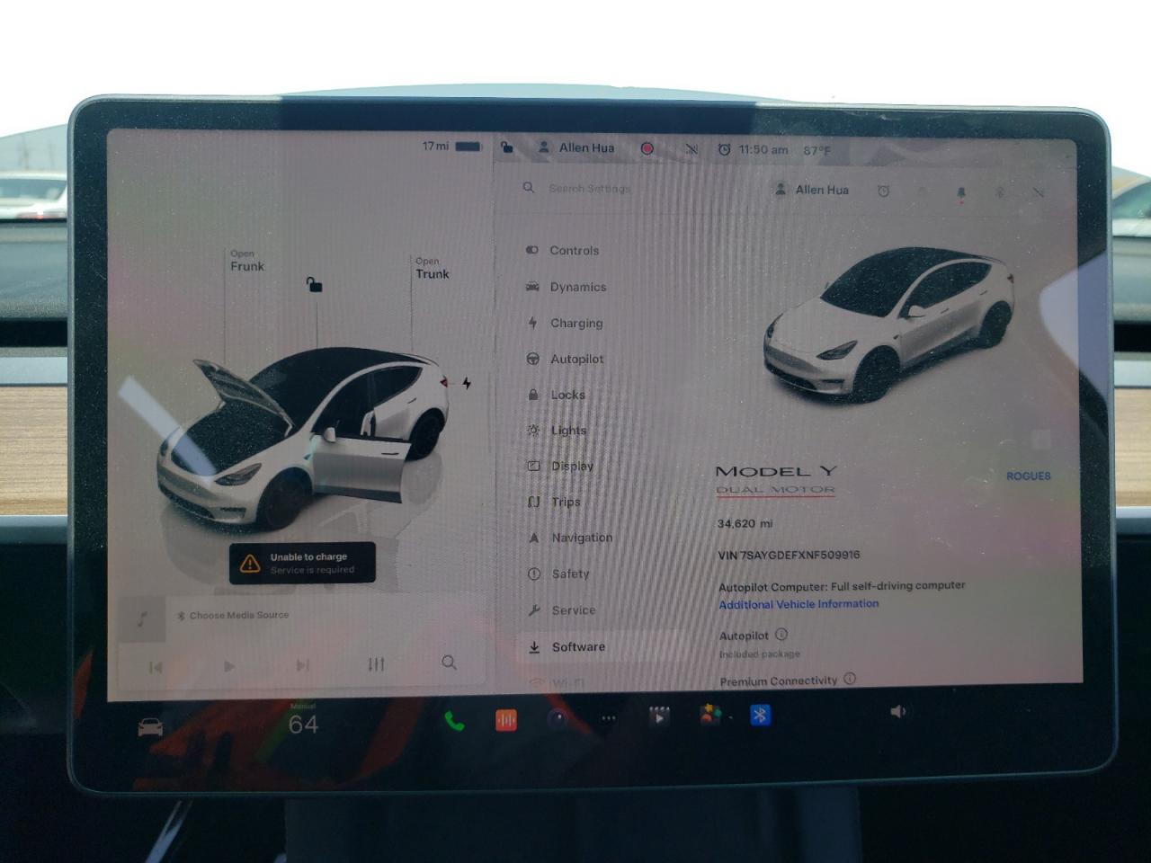 7SAYGDEFXNF509916 2022 Tesla Model Y