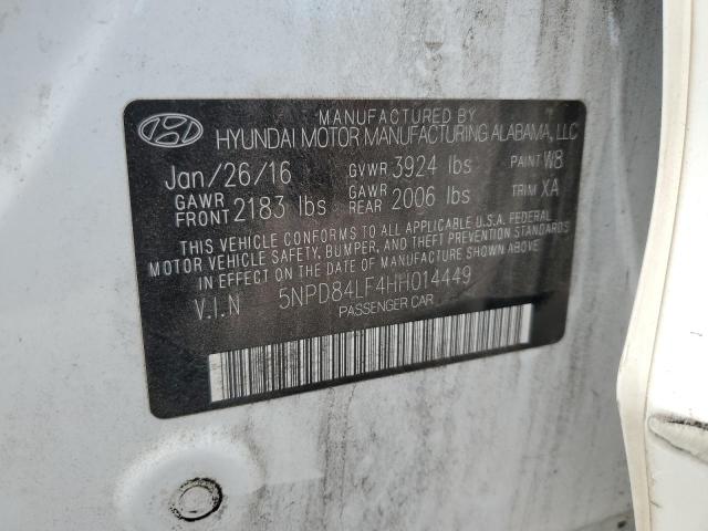 2017 HYUNDAI ELANTRA SE - 5NPD84LF4HH014449