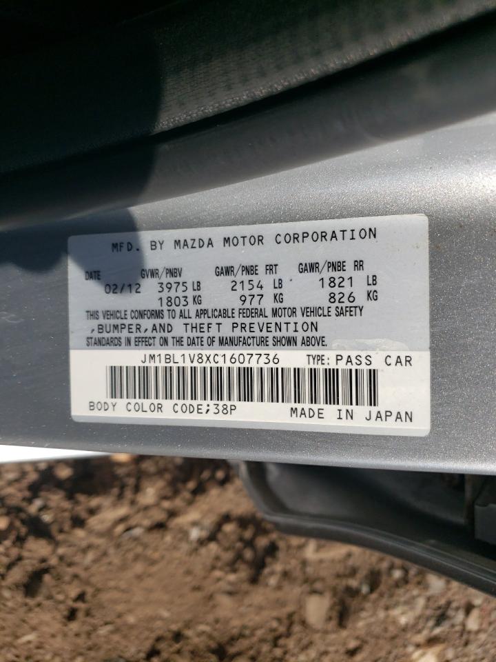 JM1BL1V8XC1607736 2012 Mazda 3 I