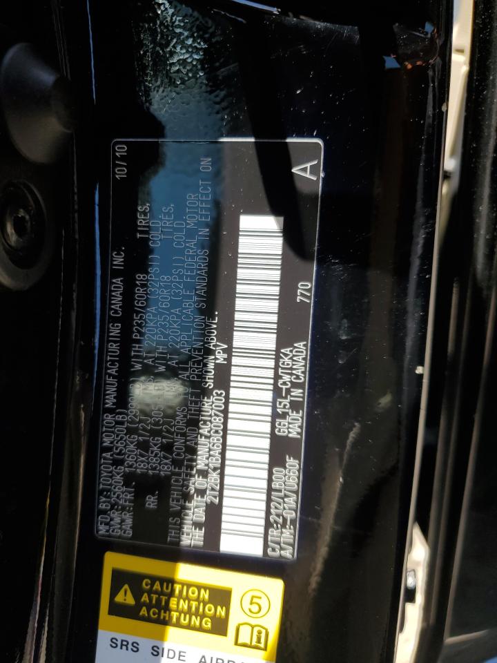 2T2BK1BA6BC087003 2011 Lexus Rx 350