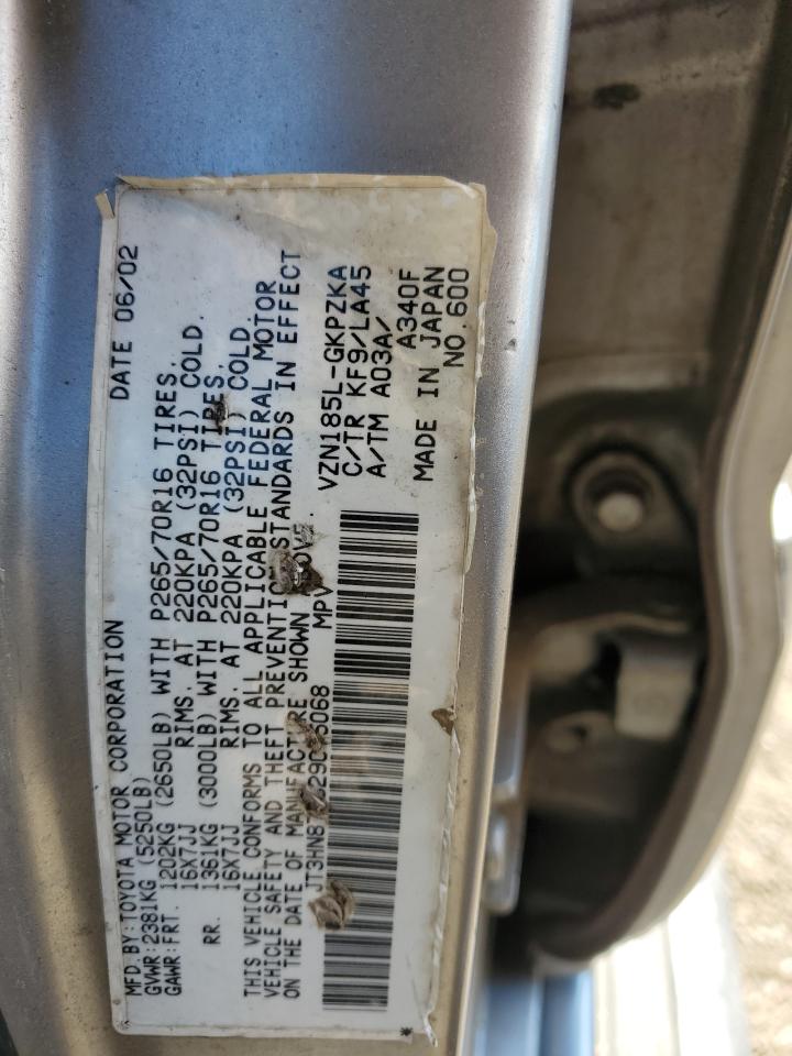 JT3HN87R829075068 2002 Toyota 4Runner Limited