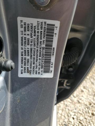 2016 HONDA CIVIC EX - 19XFC1F37GE017193