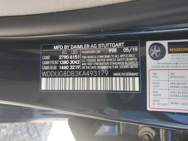 2019 Mercedes-Benz S 560 VIN: WDDUG8DB3KA493179 Lot: 61226984