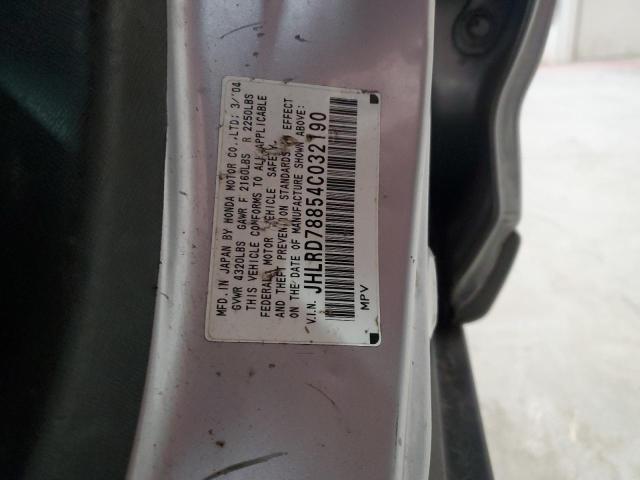 2004 Honda Cr-V Ex VIN: JHLRD78854C032190 Lot: 61163144