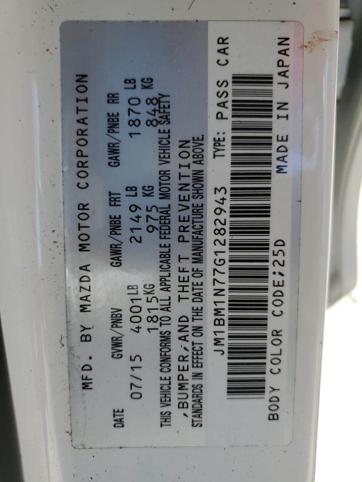 JM1BM1N77G1282943 2016 Mazda 3 Grand Touring