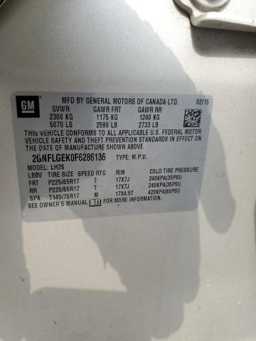 2015 CHEVROLET EQUINOX LT - 2GNFLGEK0F6286136