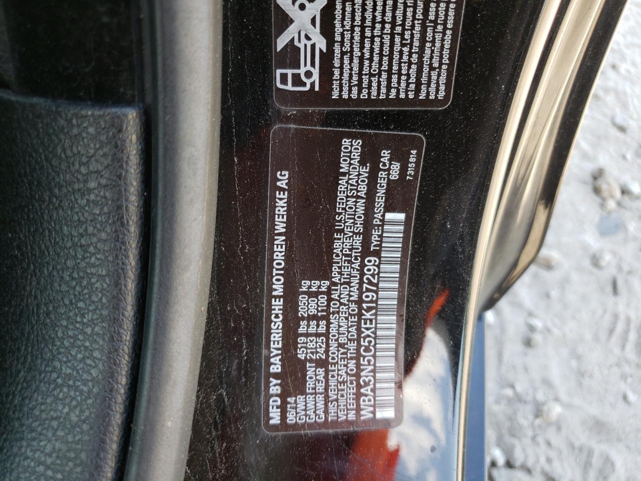 WBA3N5C5XEK197299 2014 BMW 428 Xi