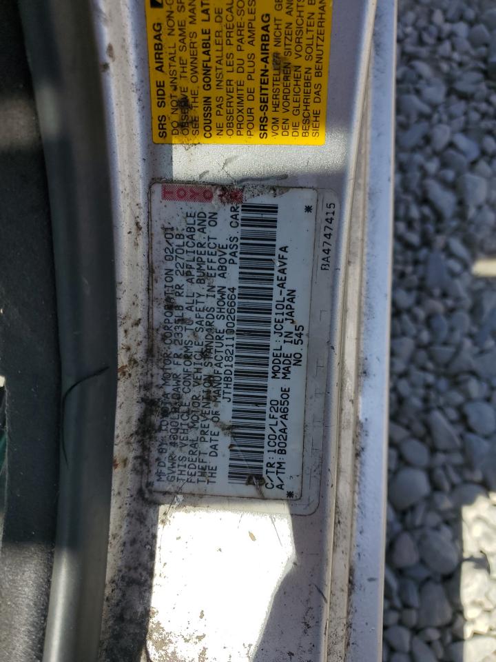 JTHBD182110026664 2001 Lexus Is 300