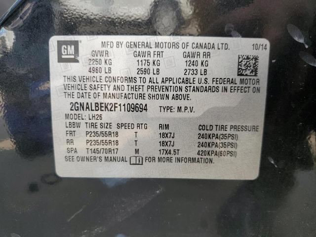 2015 CHEVROLET EQUINOX LT - 2GNALBEK2F1109694