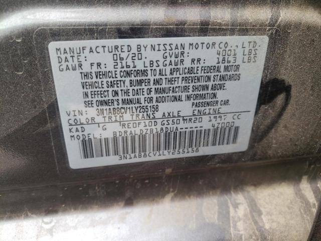 2020 Nissan Sentra Sv VIN: 3N1AB8CV1LY255158 Lot: 61697394