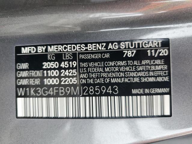 VIN W1K3G4FB9MJ285943 2021 MERCEDES-BENZ A-CLASS no.13