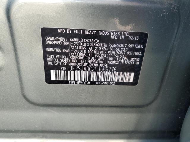 2015 Subaru Forester 2.5I Premium VIN: JF2SJADC2FH586776 Lot: 60234284