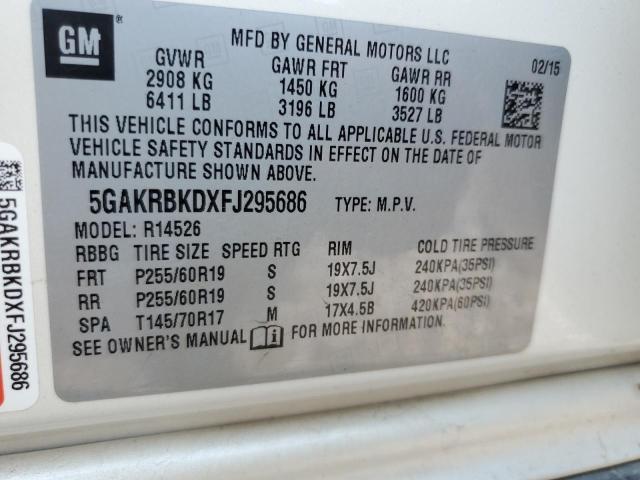 2015 BUICK ENCLAVE - 5GAKRBKDXFJ295686