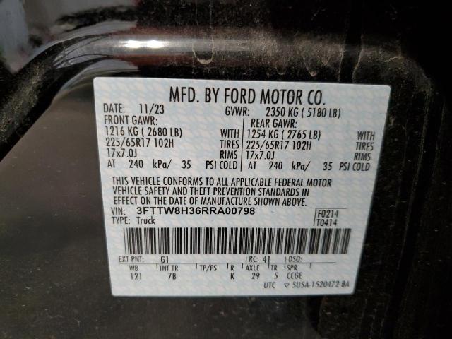 2024 Ford Maverick Xlt VIN: 3FTTW8H36RRA00798 Lot: 62816704