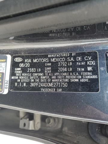 2021 Kia Forte Fe VIN: 3KPF24AD0ME271750 Lot: 62088514