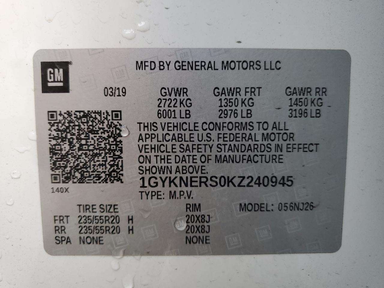 Lot #2771663399 2019 CADILLAC XT5 PREMIU