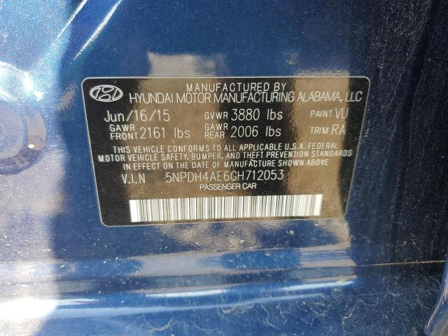 2016 HYUNDAI ELANTRA SE - 5NPDH4AE6GH712053