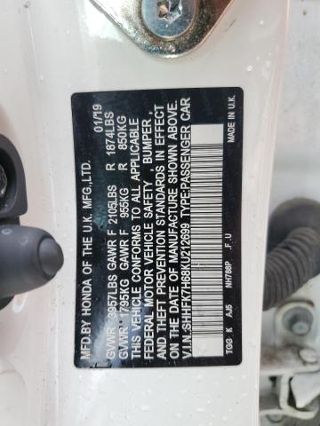 2019 HONDA CIVIC EX - SHHFK7H68KU212699