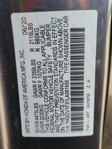 2020 HONDA ACCORD SPO - 1HGCV1F31LA091656