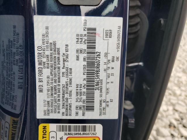 2018 LINCOLN MKZ BLACK 3LN6L5H98JR607262