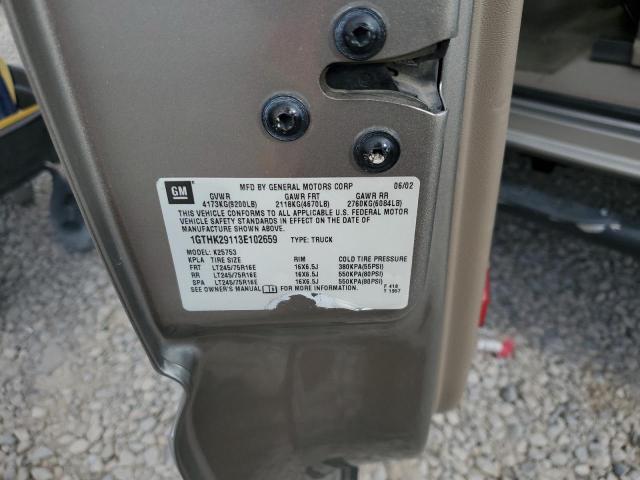 2003 GMC Sierra K2500 Heavy Duty VIN: 1GTHK29113E102659 Lot: 61263044