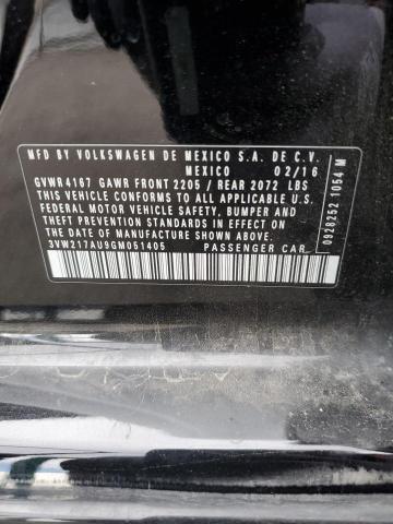 2016 VOLKSWAGEN GOLF S/SE - 3VW217AU9GM051405