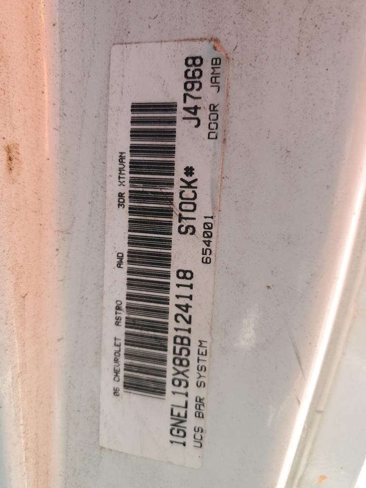 1GNEL19X85B124118 2005 Chevrolet Astro