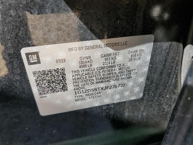 2018 Chevrolet Malibu Lt VIN: 1G1ZD5STXJF275737 Lot: 61592154