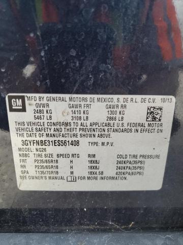 2014 Cadillac Srx Luxury Collection VIN: 3GYFNBE31ES561408 Lot: 62832824