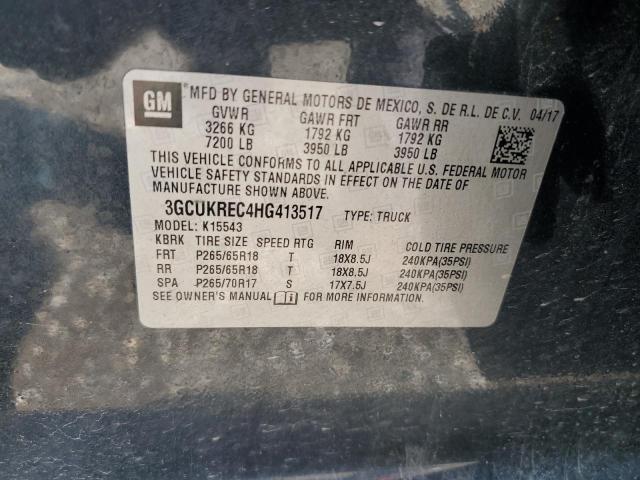2017 CHEVROLET SILVERADO - 3GCUKREC4HG413517